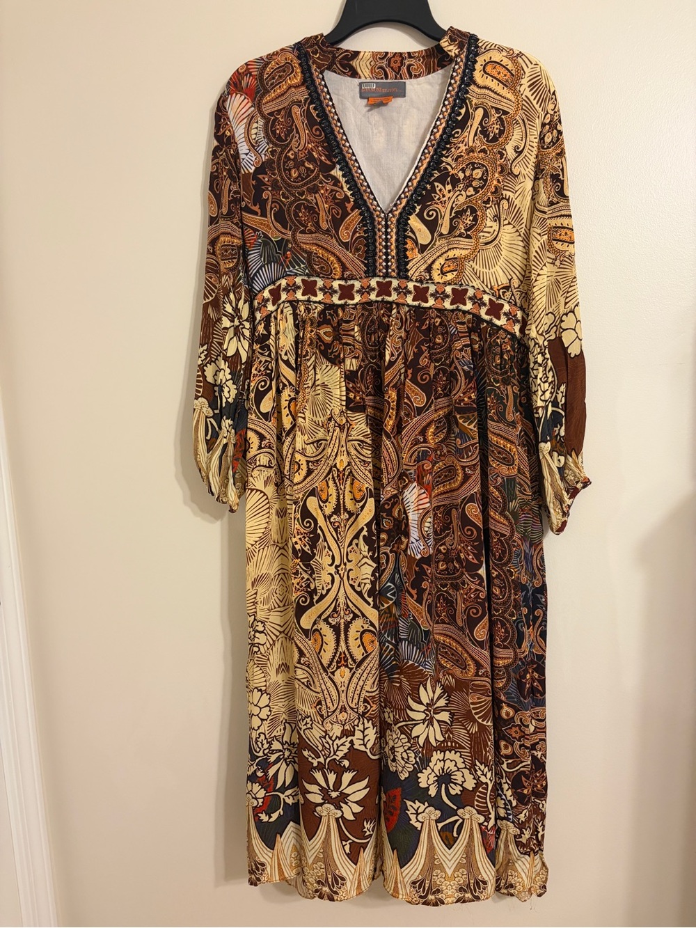 anthropologie - bhanuni by jyoti | Paisley Boho Midi Dres size 10